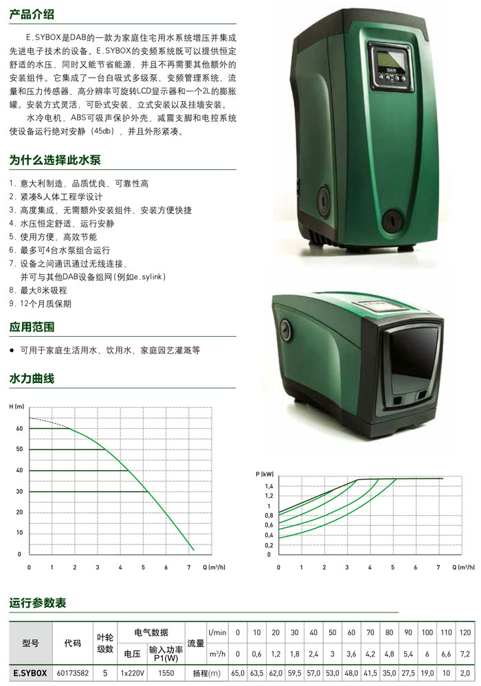 DAB戴博E.SYBOX变频增压泵