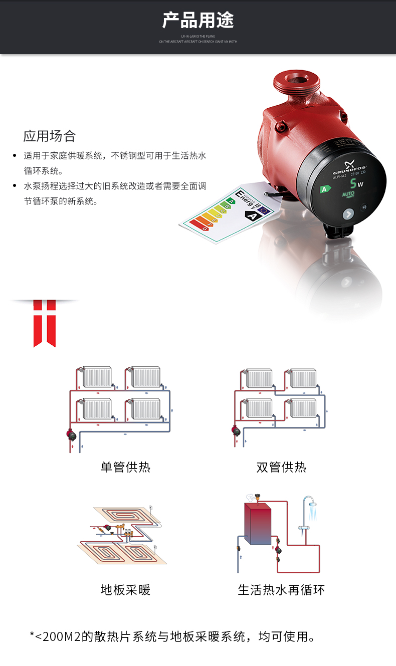 格兰富热水循环泵ALPHA2 15-60