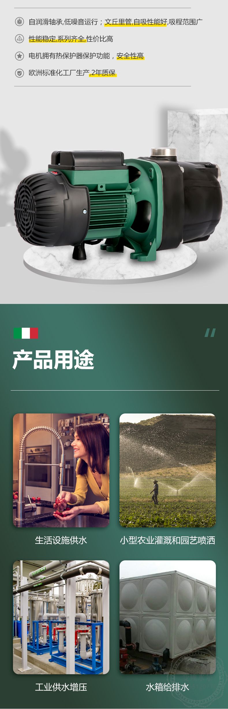 DAB戴博JETINOX132T自吸水泵