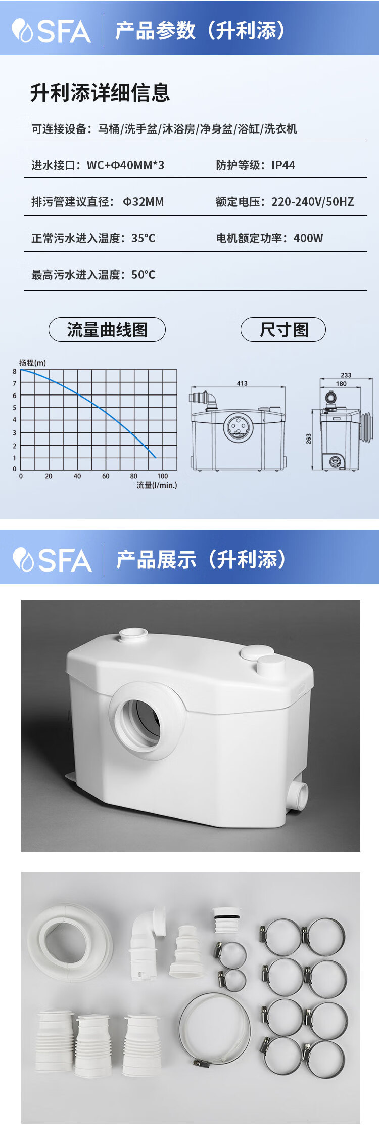 SFA升利添污水提升泵
