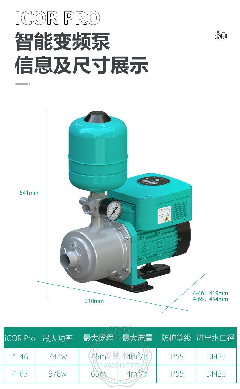 Wilo威乐Isar iCOR Pro4-65一体化智能变频供水机组