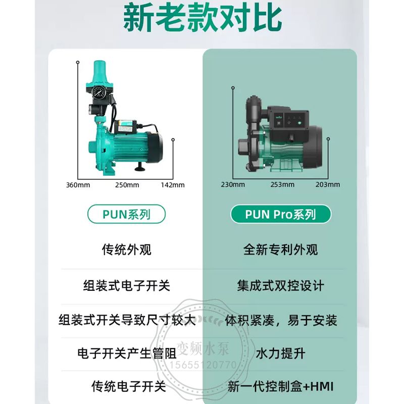 Wilo威乐PUN Pro-200EAH全自动家用增压泵